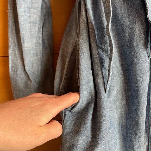 LL Bean Chambray button up dress NWOT - Picture 4 of 5
